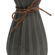 Wazon ceramika z jutowym sznurkiem TG45197 h20/śr9/12cm