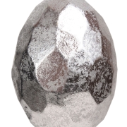 Jajo zlote / srebrne kanciaste z tworzywa sztucznego CAR202/3 7cm