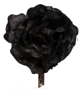 Róża brokatowana na klipie  CV09287