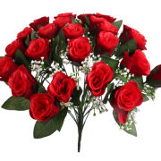Bukiet róż welurowychx24 T57-02  40cm