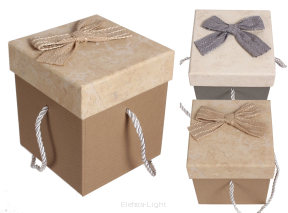 Flowerbox pudełko kwadratowe z kokardką C62115Q 11,5x11,5x12,5cm