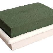 Dekoracja stołu 10cm kolor: biały wkład: zielony