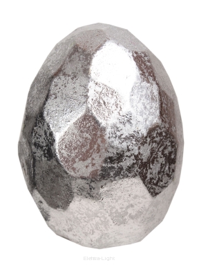 Jajo zlote / srebrne kanciaste z tworzywa sztucznego CAR202/3 7cm