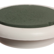 Dekoracja stołu okrągła 11cm x 5cm kolor: biały wklad: zielony